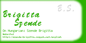 brigitta szende business card